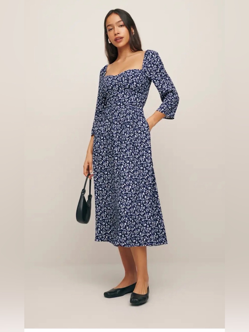 Reformation Inori Dress Blue - Size 6